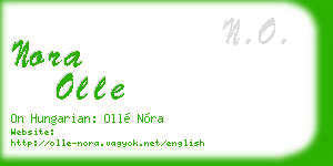 nora olle business card