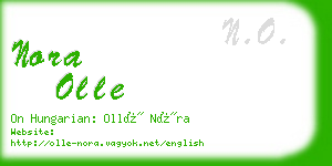 nora olle business card